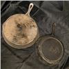 Image 2 : 2 Cast Iron Frying Pans 9.5" & 8"