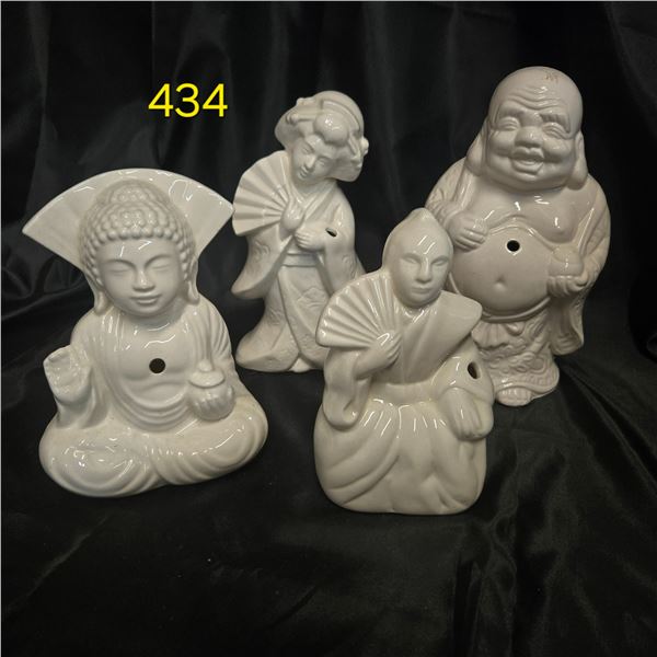 4 Ceramic Incence Holders