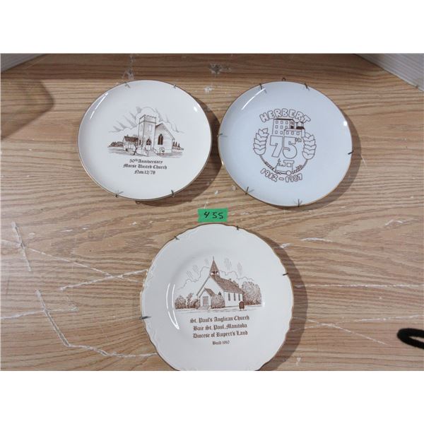 (3) Collector Church Plates, Morse, and HerBort