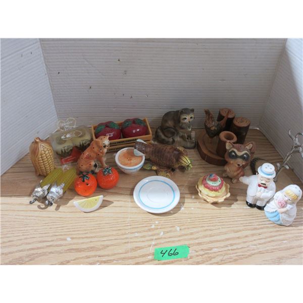 Salt and Peppers Shakers  and Bird/ Animal Figures