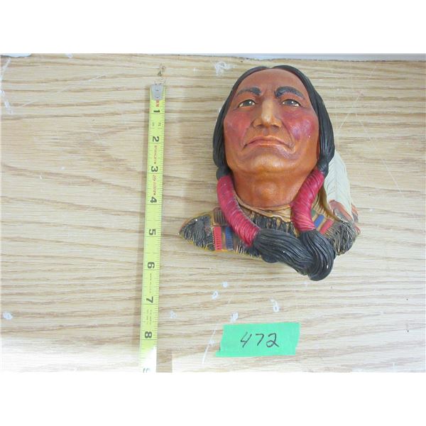 Sitting Bull Legend Product 1984 Chalkware Head