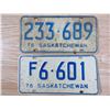 Image 3 : (4) 1976 Sask License PLates