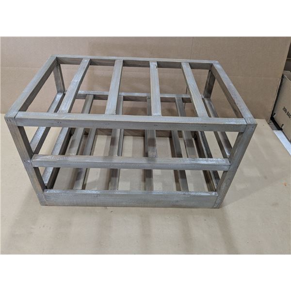wood wine rack, 18x12x11"