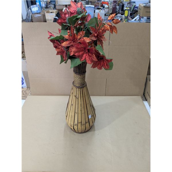wood vase, 24" tall