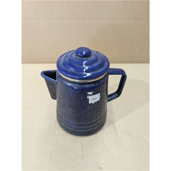 vintage blue coffee percolator