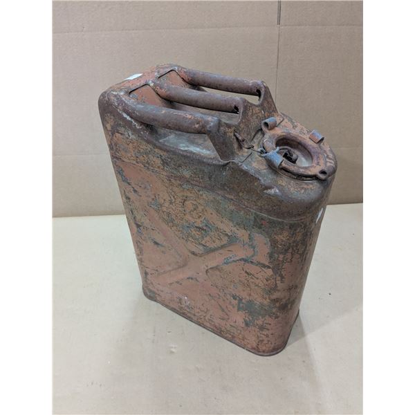 vintage metal gas can