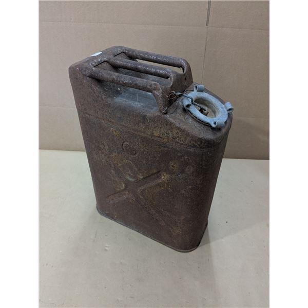 vintage metal gas can