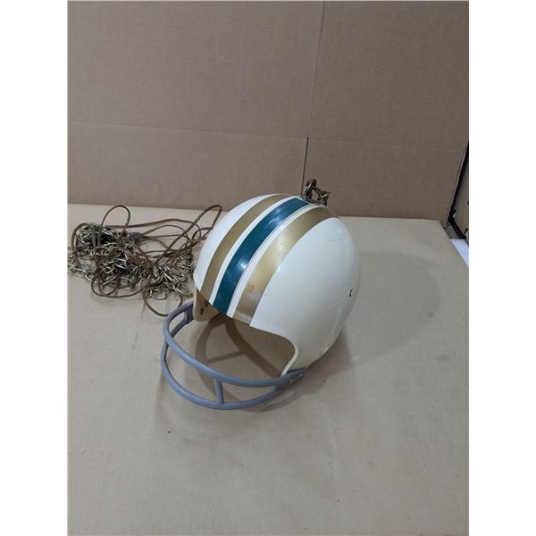 hanging football helmet lamp