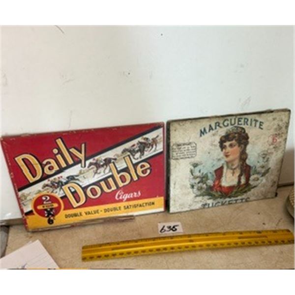 (2) Cigar Box Lids
