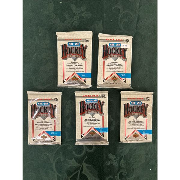 1991-92 Upper Deck Hockey Cards (5 Unopened Packs)