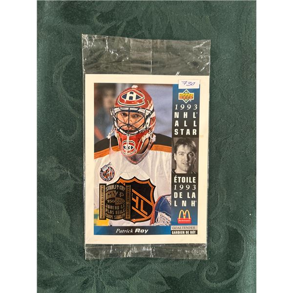 Pactrick Roy - Limited Edition Oversized McDonalds Hockey Card