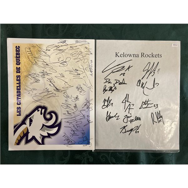 Major Junior Team Autograph Prints