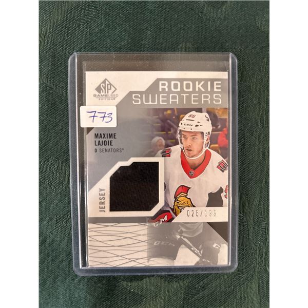 Maxime Lajoie - Rookie Jersey Card