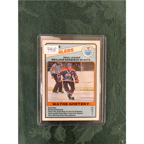 Wayne Gretzky - 1983-84 Goal Leader - Hockey Card