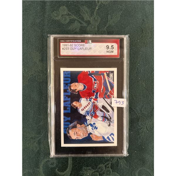 Guy Lafleur - 1991-92 Score - Graded Near Gem Mint