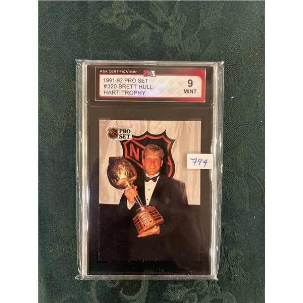 Brett Hull - 1991-92 Pro-Set - Graded Mint