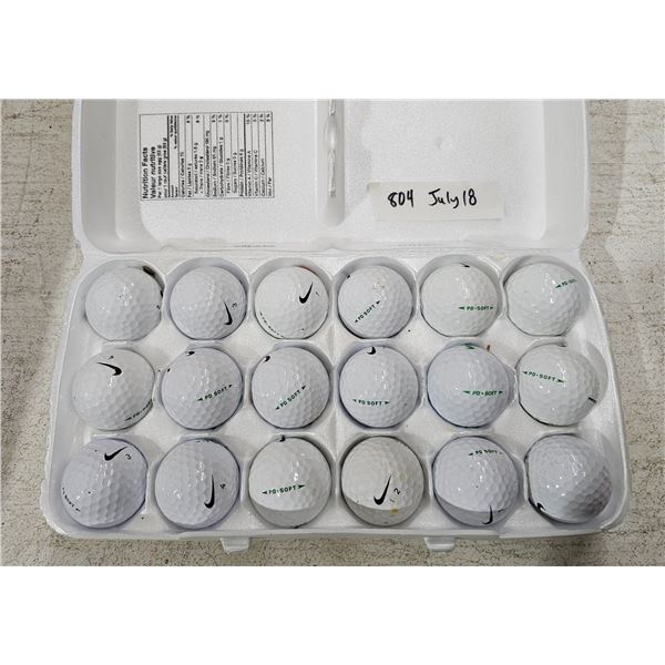 (18) Golf Balls – Nike PD Soft