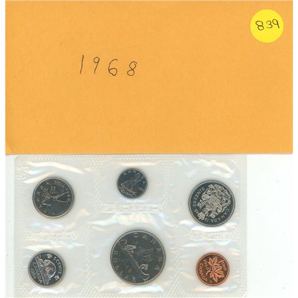 1968 Canada Uncirculated Proof Coin Set.