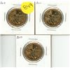 Image 1 : (3) 2011 Canadian "Parks Canada" Centennial one-dollar coins.