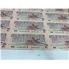 Image 8 : Uncut Sheet of 1986 Canada Two Dollars. (Total 40 Notes)