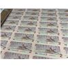 Image 9 : Uncut Sheet of 1986 Canada Two Dollars. (Total 40 Notes)