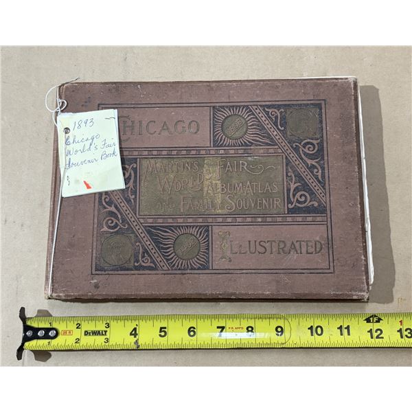 1893 "Martin's World's Fair Album-Atlas and Family Souvenir" book documenting the Chicago World's Fa