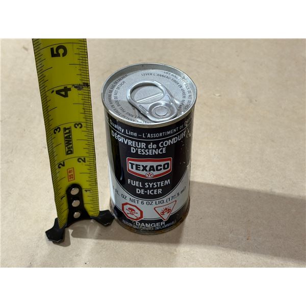 Vintage 6 oz metal tin of Texaco Fuel System De-Icer. (Sealed Pack)