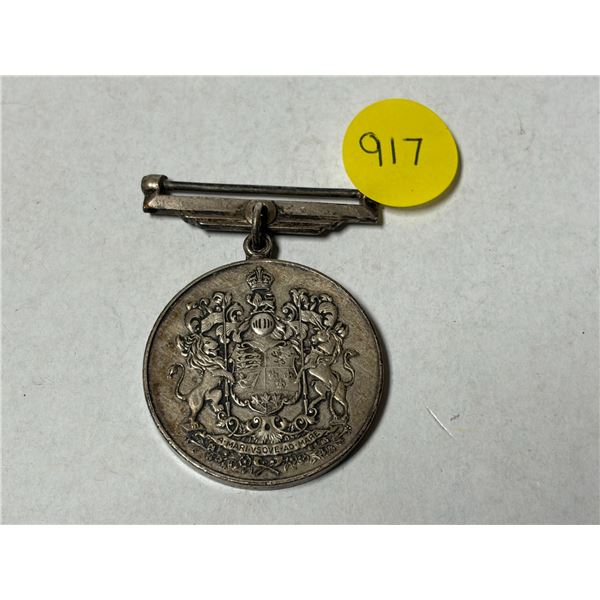Canadian Volunteer Service Medal from World War II, typically made of .925 sterling silver. (Descrip