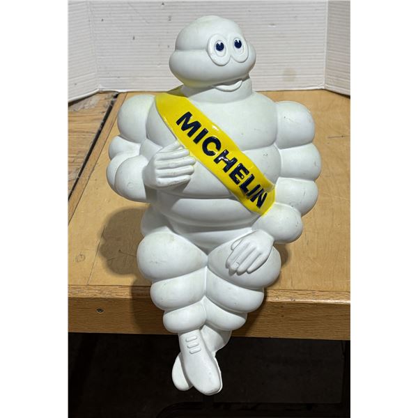 Vintage Michelin Man advertising figure, officially known as Bibendum, featuring his iconic white ti