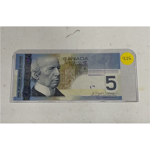 2006 Canada Five Dollars - With Security Strip. (Uncirculated)