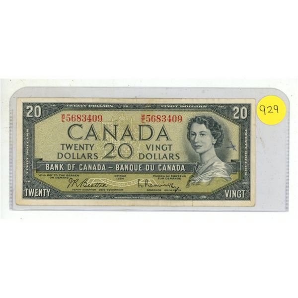 1954 Canada Twenty Dollar.
