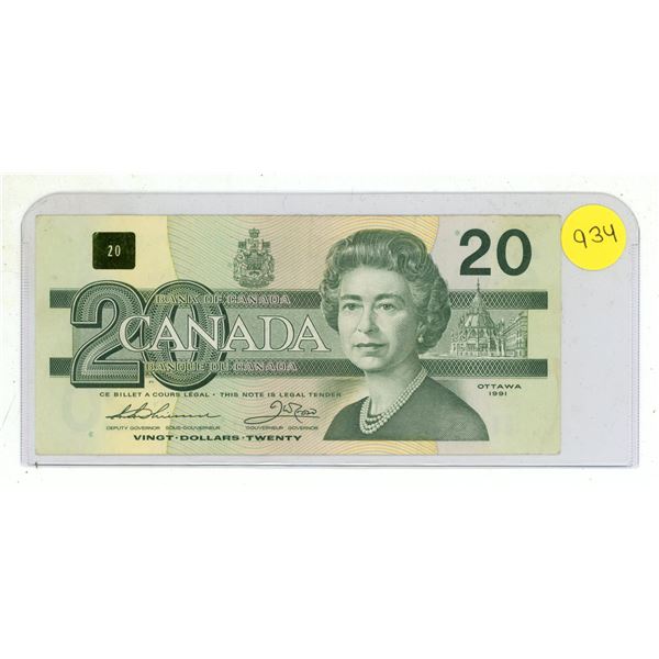 1991 Canada Twenty Dollar.
