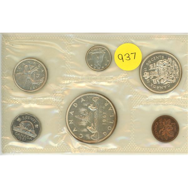 1961 Canada Silver Uncirculated Proof Set.