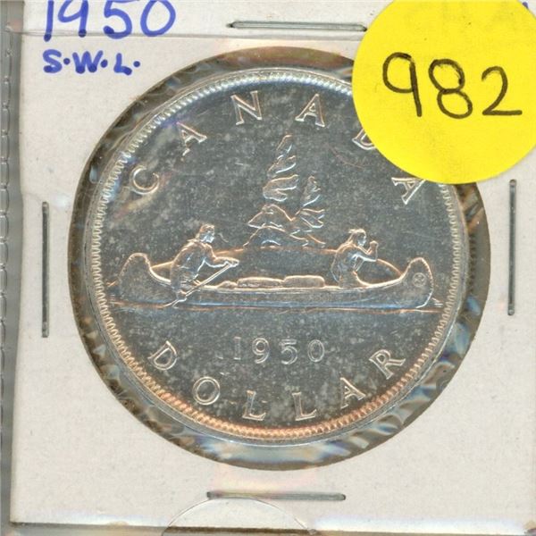 1950 Canada Silver One Dollar - S.W.L.