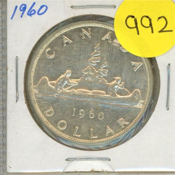 1960 Canada Silver One Dollar .