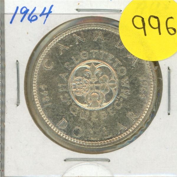 1964 Canada Silver One Dollar .