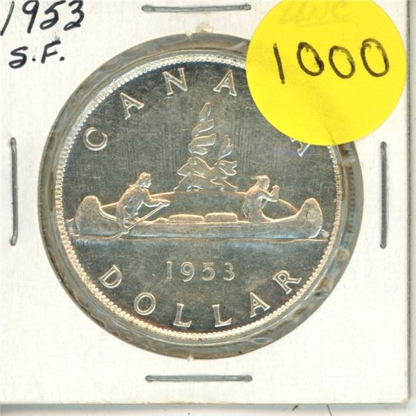 1953 Canada Silver One Dollar - S.F.