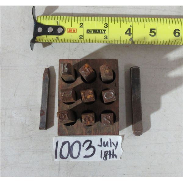 Vintage Steel Letter or number Stamp