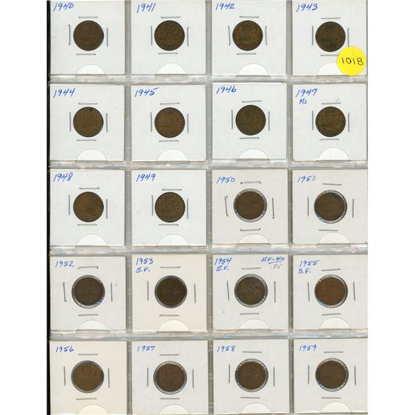 1939-1999 Canada One Cents.