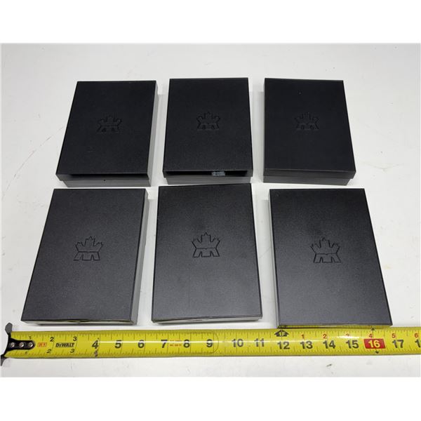 (6) Royal Canadian Mint Proof Empty Plastic Boxes.