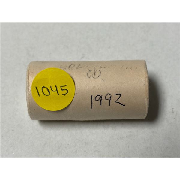 Roll of 1992 Canada 50 Cents.