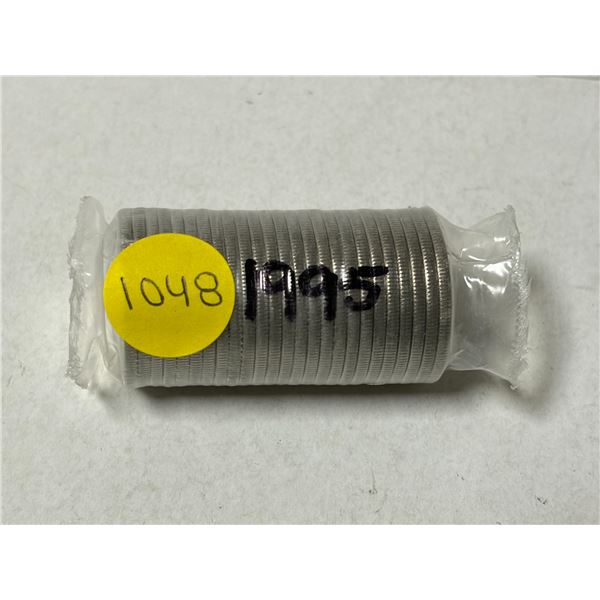 Roll of 1995 Canada 50 Cents.