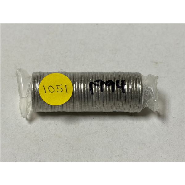 Roll of 1994 Canada 25 Cents.