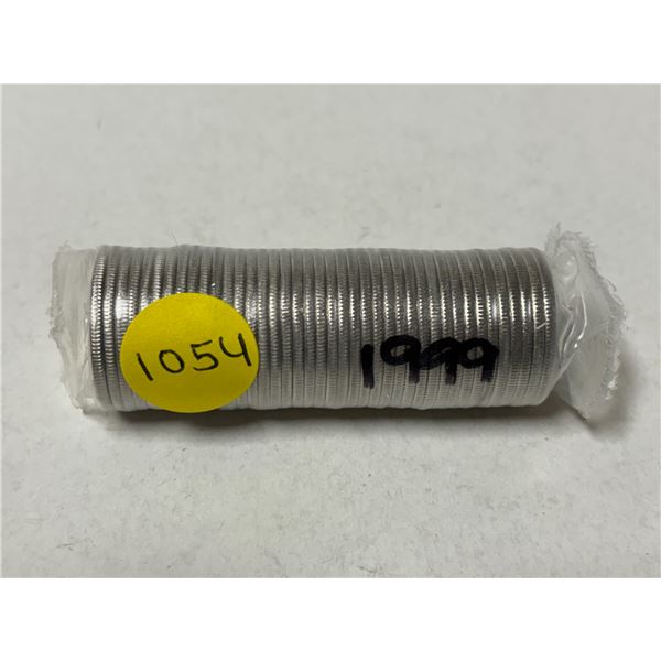 Roll of 1999 Canada 25 Cents.
