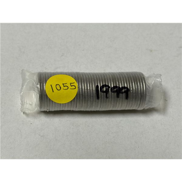 Roll of 1999 Canada 25 Cents.