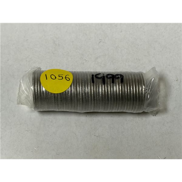 Roll of 1999 Canada 25 Cents.