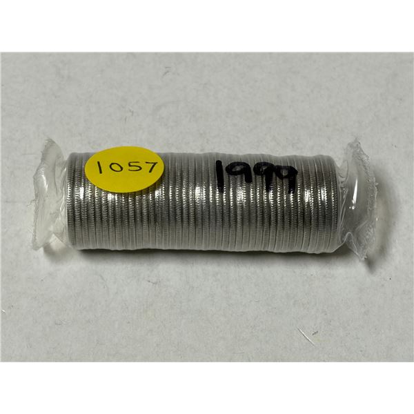Roll of 1999 Canada 25 Cents.