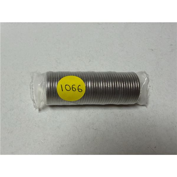 Roll of 2010 Canada 25 Cents.