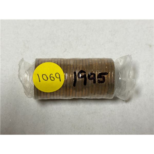 Roll of 1995 Canada One Dollars.
