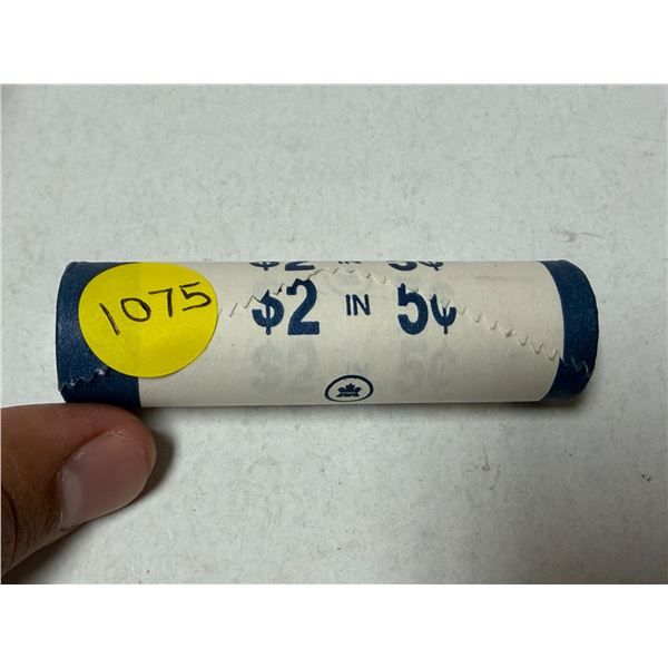 Roll of 2005 Canada 5 Cents.